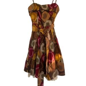 BCBG Max Azria Strapless Tie Waist Dress